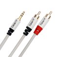 thumbnail image 2 of 10ft 3.5mm to RCA Cable, GearIT Pro Series Premium Gold Plated 10 Feet 3.5mm to RCA Audio Stereo Cable for Headphones, Car Stereo, iPods, iPhones, MP3 Players and more, White, 2 of 7
