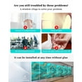 thumbnail image 3 of Window Privacy Film Turquoise Marble Stained Glass Window Film Decorative Sun Block Window Cover Farmhouse Modern Abstract Aesthetic Window Clings Static Adhesive Sticker for Bathroom 23.6"x59", 3 of 7