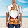 thumbnail image 2 of Sikiie Autumn Gnomes-1 Print Men's Hawaiian Shirt, Summer Beach Button Pocket Short Sleeve T-Shirt,Small, 2 of 7