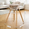 thumbnail image 6 of Fodoss 3-in-1 Wooden High Chair for Babies and Toddlers Easy Clean Baby Feeding Chair with Sponge Cushion Beige, 6 of 8