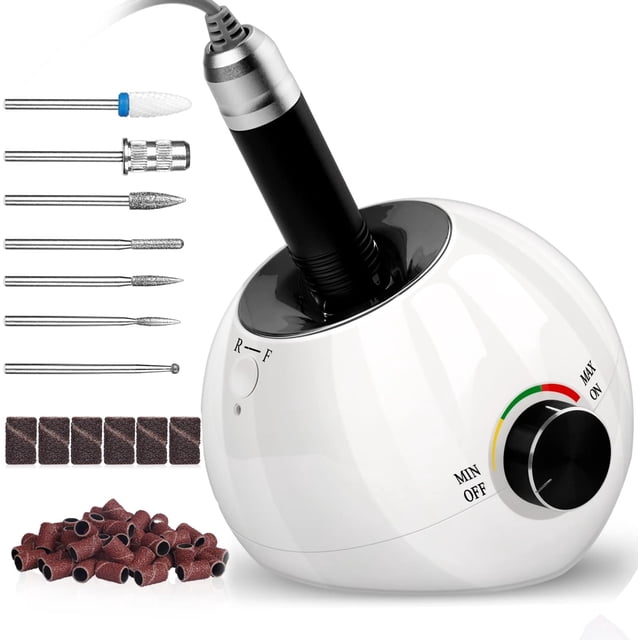 30000 RPM Nail Drill Torno para Uñas Profesional, Lima Electrica de Uñas para Manicura y Pedicura, Herramientas de Pulido de Gel Acrilicas con 6 Fresas & 50 Bandas de Lijado, Salón DIY XianweiShao 9024715981325