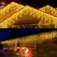 thumbnail image 2 of Decoración navideña 2023 Cortina de luces LED colgantes de 0,4 a 0,6 m, guirnalda de luces de carámbanos para exteriores, decoración de casa para Año Nuevo 2024, 2 of 5