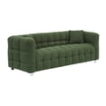thumbnail image 3 of Aukfa 80" Modern Comfy Sofa, Deep Tufted Couch for Living Room, 2 Pillows, Teddy Fleece Green, 3 of 10
