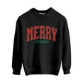 thumbnail image 5 of Wdgfv Girls Christmas Sequins Sweatshirts Merry Glitter Patch Crewneck Sweater Xmas Long Sleeve Pullover Top Black 7-8 Years, 5 of 5