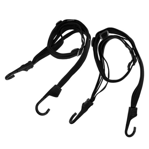 Hemoton 2pcs Bungee Cord with Dual Hooks High Elastic Bungee Cords Outdoor Two Strand Split Tie Down Straps for Helmet Luggage Securing