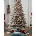 thumbnail image 4 of Dark Green Ombre Christmas Tree Skirt 36 Inches Large Christmas Skirt Tree, Modern Geometric Moire Abstract Art Tree Skirt Christmas Decorations for Fireplace Party Holidays Indoor Outdoor, 4 of 7