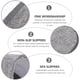 thumbnail image 4 of 5 pares de pantuflas plegables de viaje sencillas, para el hogar, portátiles (gris), 4 of 7
