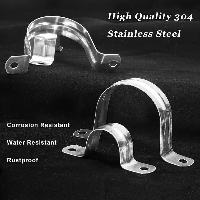 Pipe Strap Clamp Uxcell 304 Stainless Steel Rigid S - 25mm (1 Inch ...