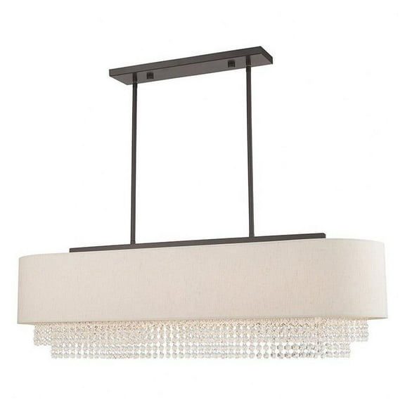 5 Light Linear Chandelier in Contemporary Style 12.25 inches Wide By 20.5 inches High Bailey Street Home 218-Bel-3110257