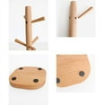 thumbnail image 3 of Greyghost Wooden 6 Cup Mug Tree Stand And Kitchen Towel Paper Roll Pole Holder Rack, 3 of 6