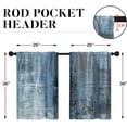 thumbnail image 2 of Farmhouse Kitchen Curtains Blue Abstract Window Curtains Short Tier Curtains Over Sink, Modern Art Painting Decor Rod Pocket Window Drapes Set of 2 (26x36 Inch), 2 of 6