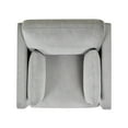 thumbnail image 4 of Jennifer Taylor Home Knox 36" Modern Farmhouse Performance Velvet Large Living Room Accent Arm Chair in Opal Grey, 4 of 14