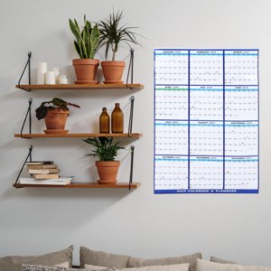 EXHUMKY 2025 White Board for Wall Wall Planner Dry Erase Board Blue Sleek Design for Home Use 1Set