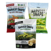 Harvest Snaps Snack Crisp, 1 Tomato Basil, 1 Wasabi Ranch, and 1 White Cheddar Flavor Baked and Crunchy Veggie Snacks with Plant Protein and Fiber for Kids Adult Halloween Trick or Treat 2oz Pack of 3