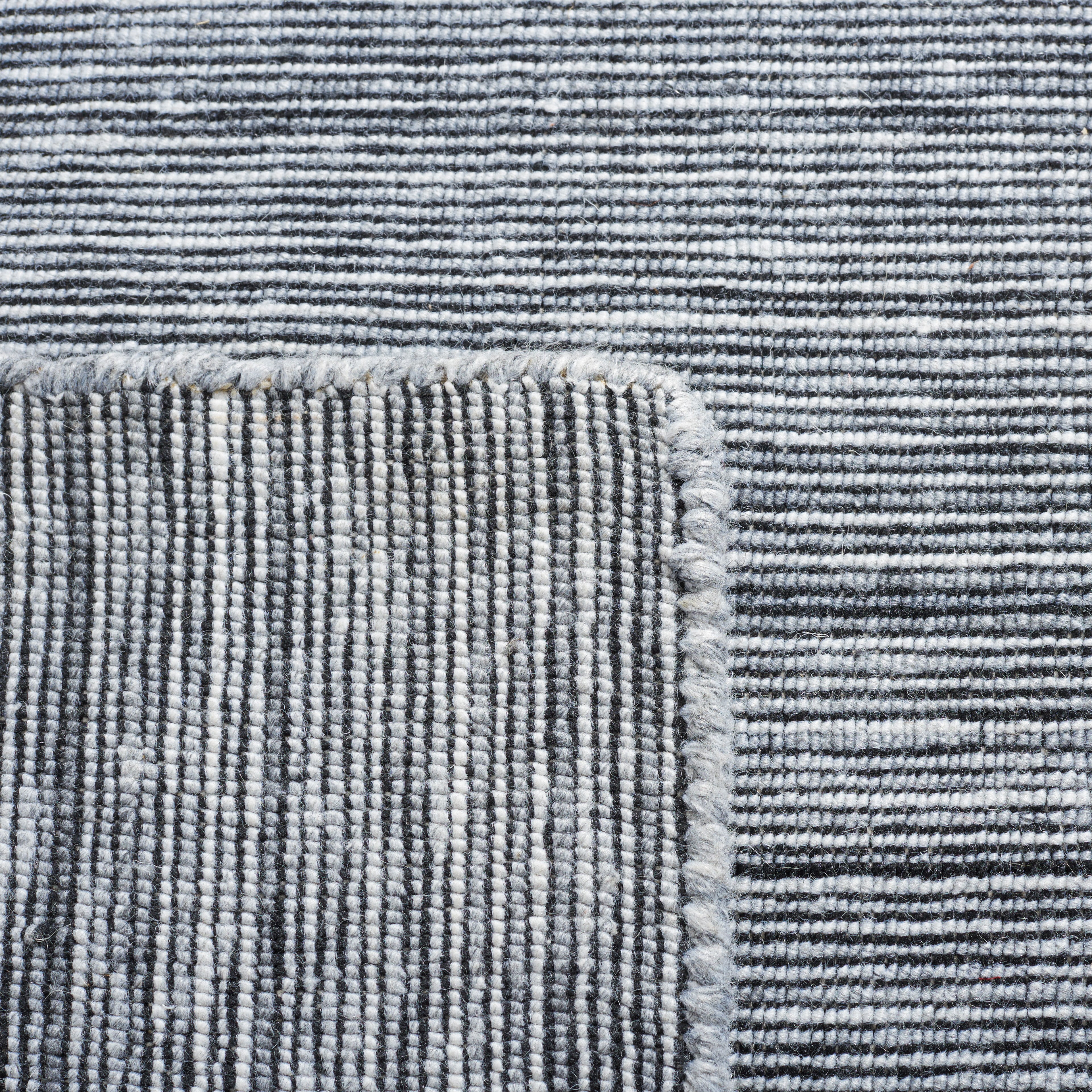 SAFAVIEH Kilim Cemal Striped Polyester Area Rug, Grey/Ivory, 8' x 10'