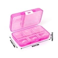 thumbnail image 4 of Pill Organizer Mini Storage Weekly Tablet Container Sealed Large Grids Large Capacity Dispenser Daily Holder Travel Household Reminder Pink, 4 of 9