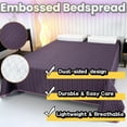 thumbnail image 5 of Elegant Solid Color Eobossed Bedspread Lightweight & Breathable for Bedroom, 5 of 7