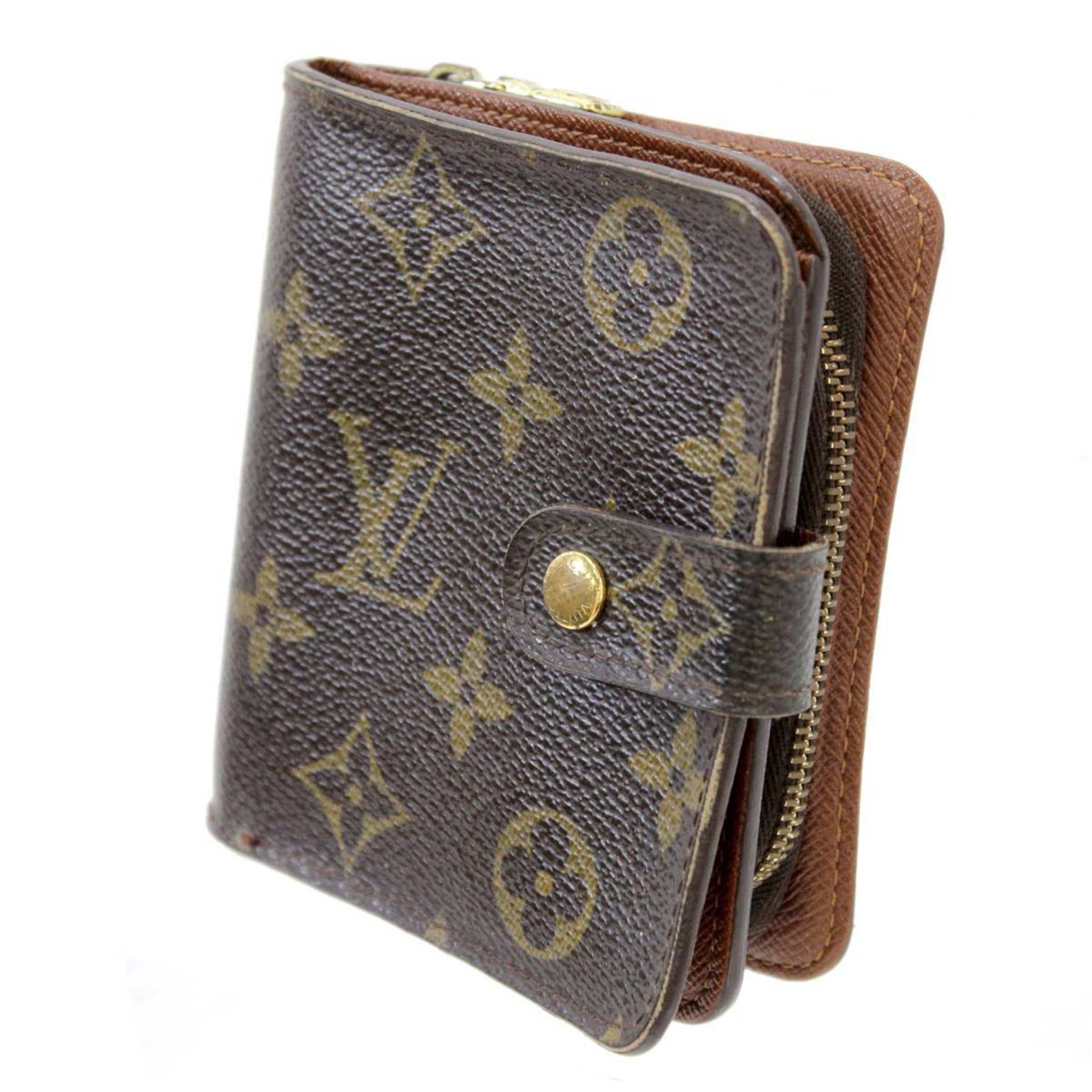 Authenticated Used LOUIS VUITTON zip bi-fold wallet leather monogram M61667 -