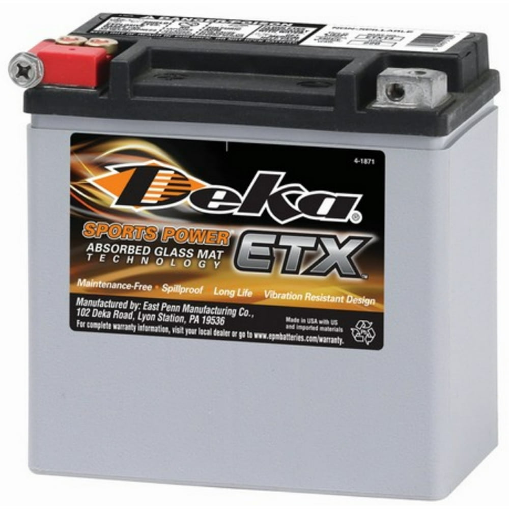 Deka ETX14 AGM Power Sport Battery - Walmart.com - Walmart.com