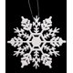 thumbnail image 5 of Juego de 12 adornos colgantes de copos de nieve de 10 cm - Adornos navideños (blanco), 5 of 5
