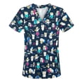 thumbnail image 4 of Printed Clothes Short-sleeved Split Set Doctor's Wash-washing Clothes Summer Thin Cotton Surgical Operating Room Work Clothes, 4 of 4