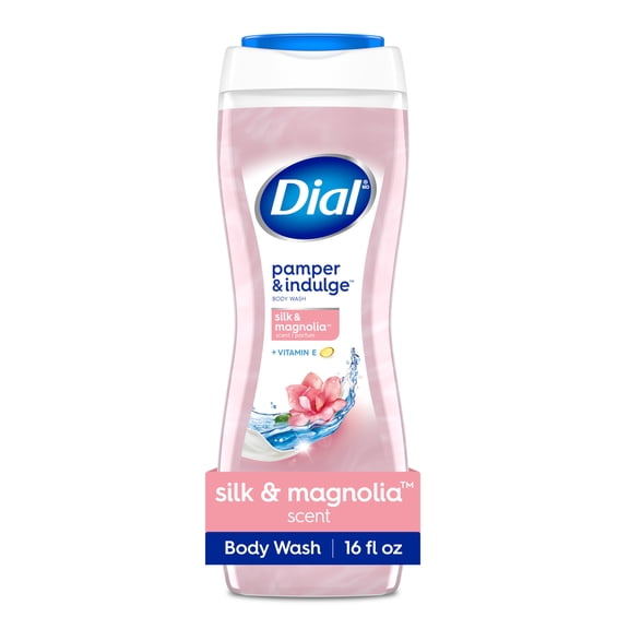 Dial Pamper & Indulge Body Wash, Silk & Magnolia, Gentle on All Skin Types, 16 fl oz