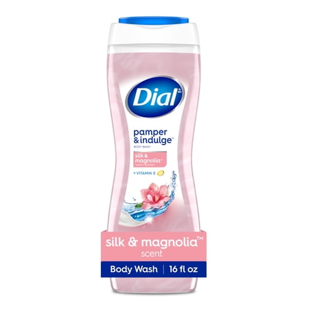 Dial Pamper & Indulge Body Wash  Silk & Magnolia  Gentle on All Skin Types  16 fl oz