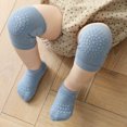 thumbnail image 3 of Baby Crawling Knee Pads Socks Set Spring Autumn Infant Floor Anti Slip Sock Knee Protector for Girl Boy Solid Color Toddler Item Brown M(1-3Years), 3 of 6