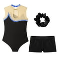 thumbnail image 4 of Alvivi Kids Girls Sport Dance Outfits Sparkly Ballet Dance Leotard with Athletic Shorts Activewear Royal Blue 12, 4 of 7