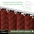 thumbnail image 5 of Dynamene Cortinas De Ducha Extralargas De 84 Pulgadas De Largo, Cortinas De Ducha De Tela A Rayas De Chevron Con Mechones Boho Para Baño, Juego De Cortinas De Ducha De Tela Impermeables, Minimalistas,, 5 of 5