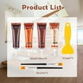 thumbnail image 5 of DEWEL Wood Filler 4 Colors,Wood Repair Filler Kit, 45ML Furniture Touch Up Fillers with 2 Brushes and 1 Scraper for Scratches, Cratches, Stains on Hardwood Floor, Laminate, Door, Cabinet, Table, 5 of 8