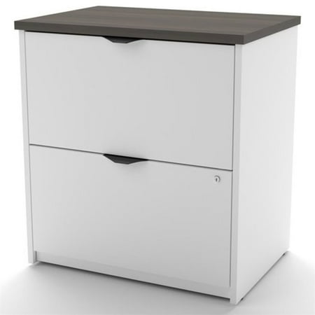 Pemberly Row 2 Drawer Lateral File Cabinet In White And Antigua