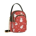 thumbnail image 7 of FORMRS Crossbody Bag for Women Shoulder Cell Phone Purse with Zipper, Red Snowman, 7 of 7