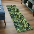 thumbnail image 4 of Watercolor Tropical Plant Area&nbsp;Rug 2x6ft Retro Green Palm Leaf Non-Slip&nbsp;Washable Square&nbsp;Rugs Soft Felt Indoor Floor Mat for Bedroom Kitchen Living Room Bathroom, 4 of 9