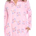 thumbnail image 5 of Casual Nights Women's Printed Zipper Front Micro Fleece Robe Duster, 5 of 5