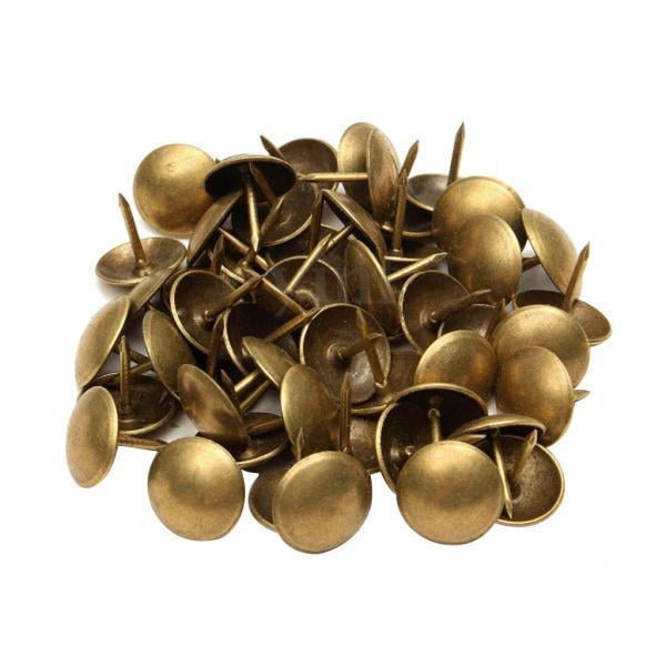 Paquete de 10-24, 100 Uds., para tapicería de bronce , para muebles, , alfileres , 24 piezas Sunnimix Tachuelas de aleación para muebles