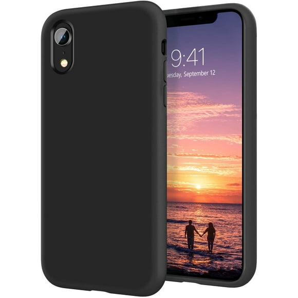 iPhone XR Cases, iPhone XR Case FYBTO Slim Lightweight Smooth Liquid Silicone Soft Gel Rubber Microfiber Lining Cushion Texture Cover Shockproof Protective Phone Cases for iPhone 10 XR, Light Blue