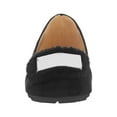 thumbnail image 3 of Victoria K Women's Soft Textured Material With Faux Fur Ornament And Solid Silver Placket Ballerina Flats, 3 of 6