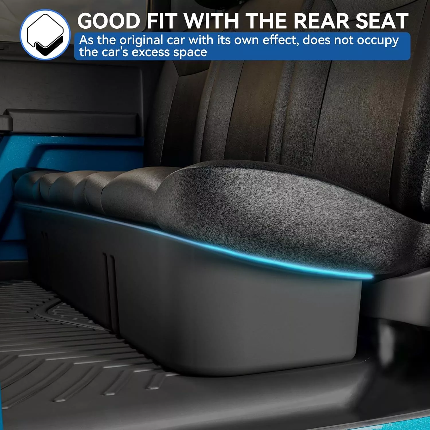 Ledkingdomus 3in1 Max Storage Under Seat Storage Box Fit Ford 2015-2025 F150 & 2017-2024 Super Duty SuperCrew/Crew Cab Underseat Storage Box for F-150 F250 F350 F450 F550