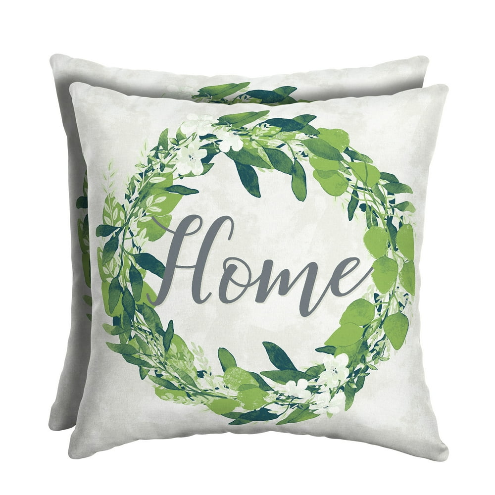 Mainstays Home Outdoor Patio 16" Throw Pillow, Set of 2