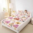 thumbnail image 4 of Homewish Cartoon Botanical Mushroom 4pcs Bed Sheets for Teenagers,Chic Floral Flowers King Sheets,Spring Garden Super Cozy Sheet Set,Breathable Home Decor, 4 of 7