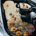 thumbnail image 2 of ZUXONGSY Car Seat Cover Towel Butterfly Floral Print Cars Seat Towel Covers Absorbent Auto Front Seat Covers for After Gym Workout, Running, Beach Sports, 2 of 8