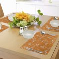 thumbnail image 4 of Ambesonne Floral Place Mats Set of 4, Cherry Tree Blossoms, Standard Size, Orange White Brown, 4 of 6