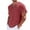 Red, variant on yillto Mens Big and Tall Cotton Linen Tops Summer Loose Lightweight Breathable Short Sleeve Shirts