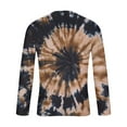 thumbnail image 4 of Tie Dye Shirts for Men Long Sleeve Crew Neck Colorful Graphic Base Tee Shirt Casual Tshirts Spring Fall Tops (4XL, Black), 4 of 5