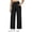 27" inseam: 73# 1Pack:Black, variant on Womens Plus Size 29" Wide Leg Pants Athletic Yoga Leggings Casual Sweatpants Stretch Dress with Pockets,Black+Black,US Size 2XL