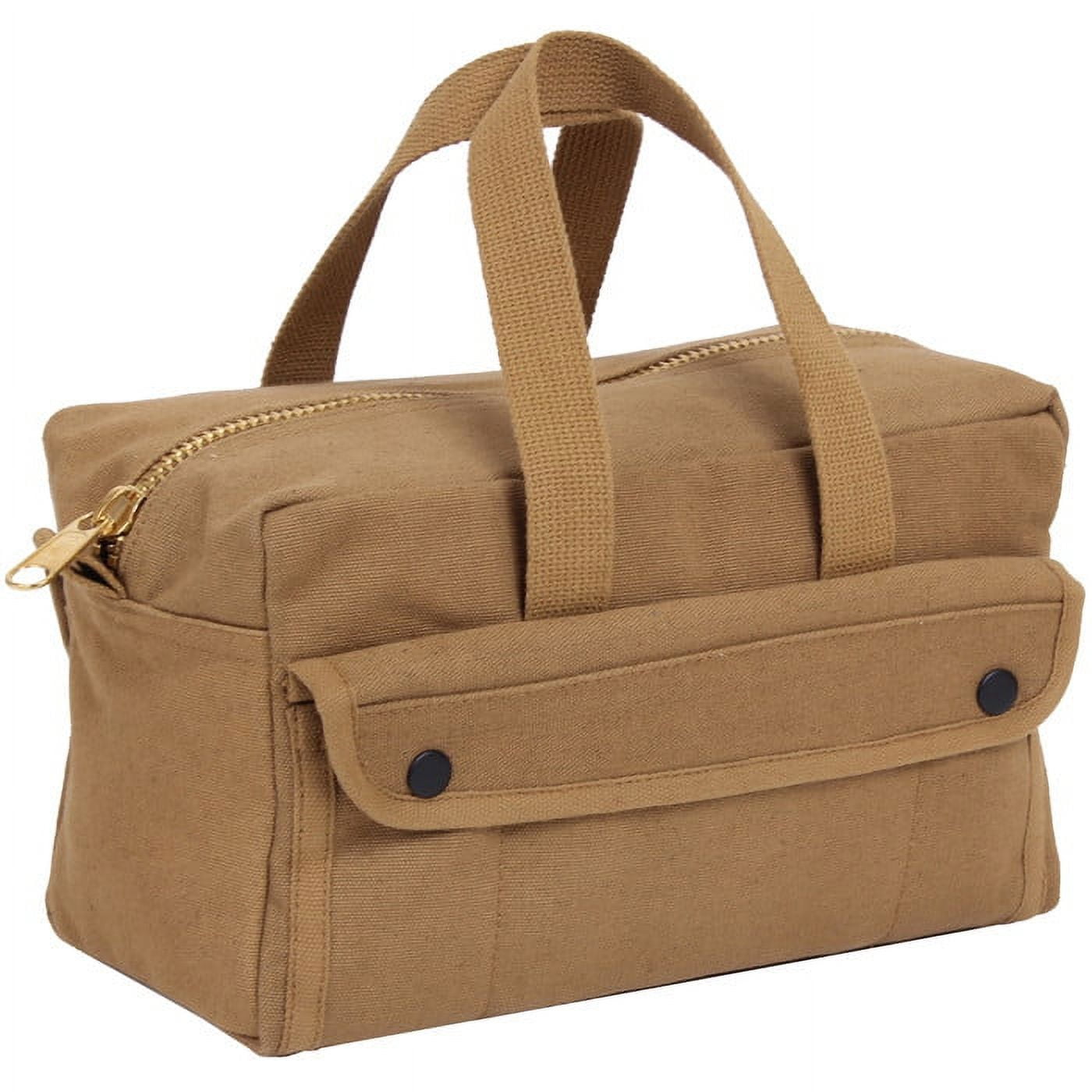 Rothco 15118 Mechanics Tool Bag with Brass Zipper, Coyote Brown