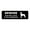 Black, variant on Standard Beware Dog Will Bite Sign (White/Red) - Large