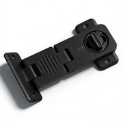 FXMLRLK 1 Pack Flip Latch Lock,90/180 Degree Aluminum Alloy Right Angle Lock Latch,Flip Gate Latches Hardware,Security Sliding Door Lock fo Cabinets,Barn Door,Bathroom(Black)