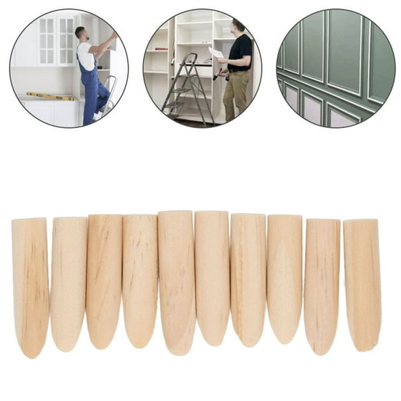 Wood Pocket Hole Plugs, 50 Pack Pine Dowels for Jig Tool Smooth Surfaces Premium Material Cut and Sand Capable Storage Case for Woodworking